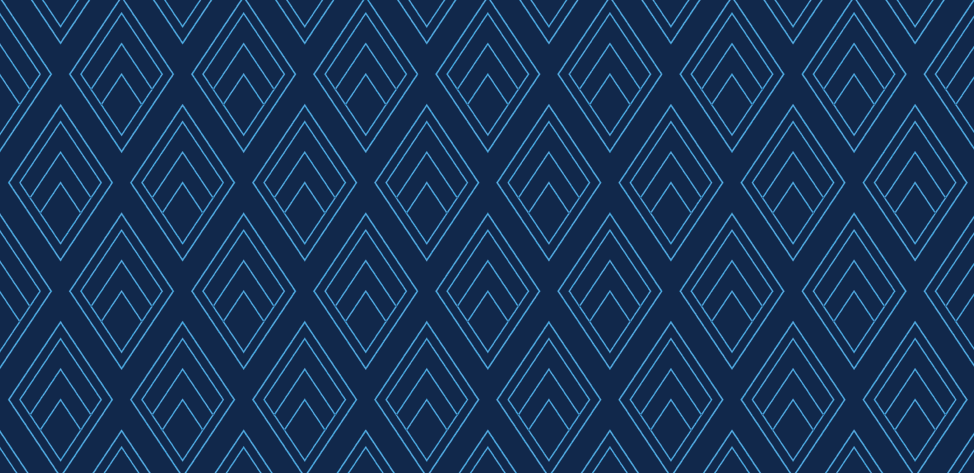 Pattern of thin diamonds in Carolina Blue on a navy blue background.