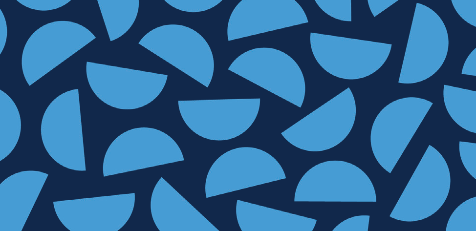 Pattern of Carolina Blue semicircles on a navy blue background