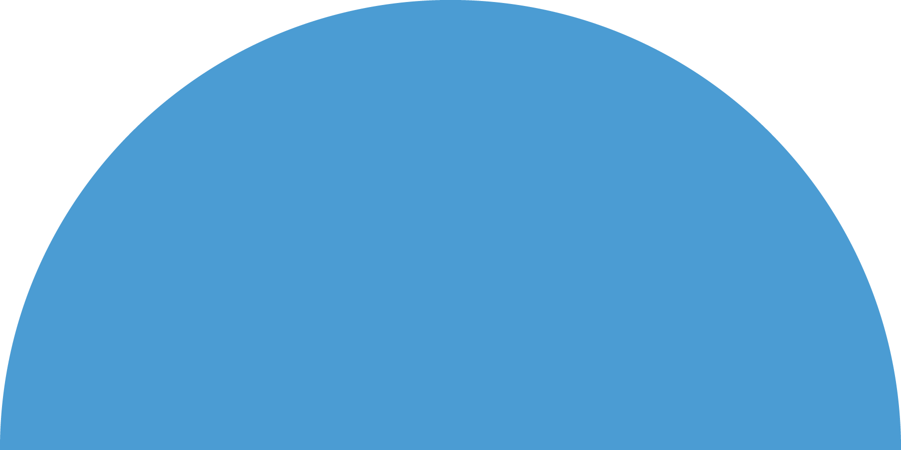Semicircle in Carolina Blue.